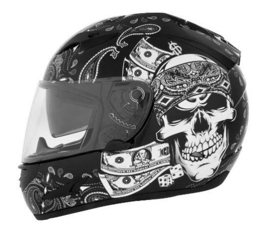 Unleash your rebellious spirit with skull-themed motorcycle helmet: Bold designs, superior protection, & ultimate riding style. Make a statement on every ride.